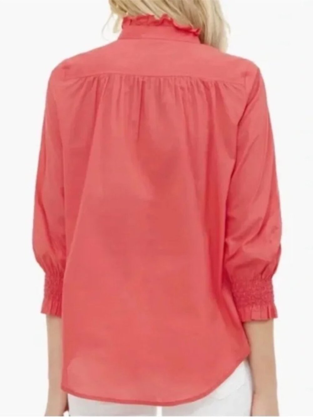 New Tuckernuck Poppy Red Teagan Popover Shirt Size M - Picture 3 of 13